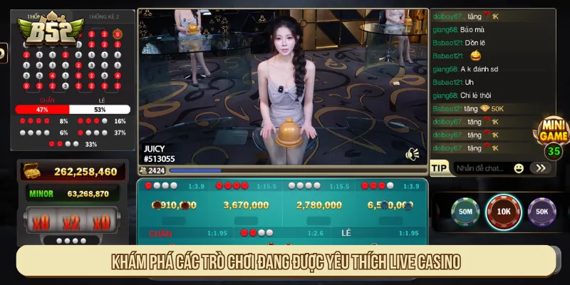 Mỗi trò chơi Live Casino B52 được trình bày luật rõ ràng